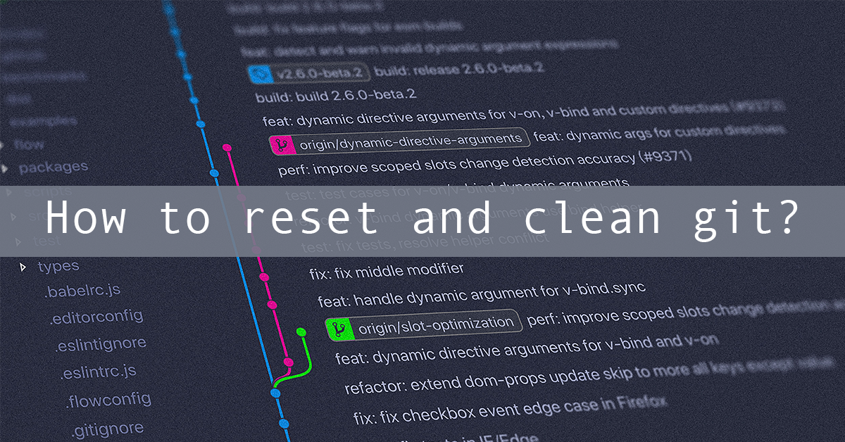 How to reset and clean git?
